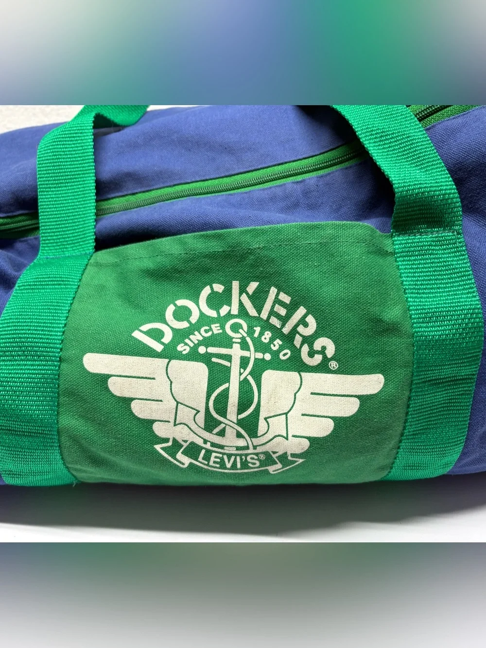 VTG Dockers x Levi’s Duffle Bag 90s Utility Travel Tote Carry On Gym Acrylic